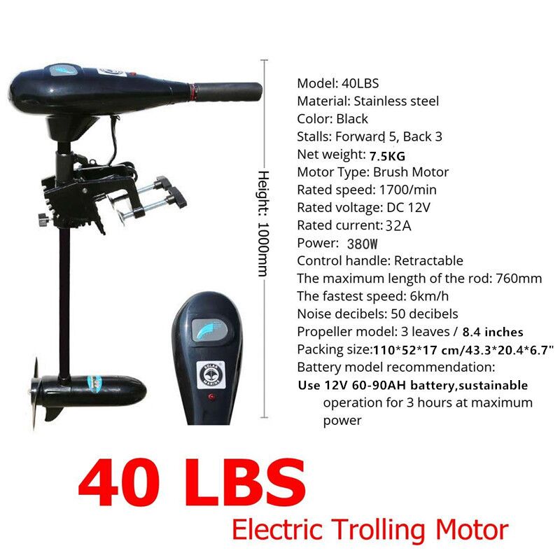 Motor Eléctrico de Arrastre de - Fishing Boat Trolling Motor reseña y precio